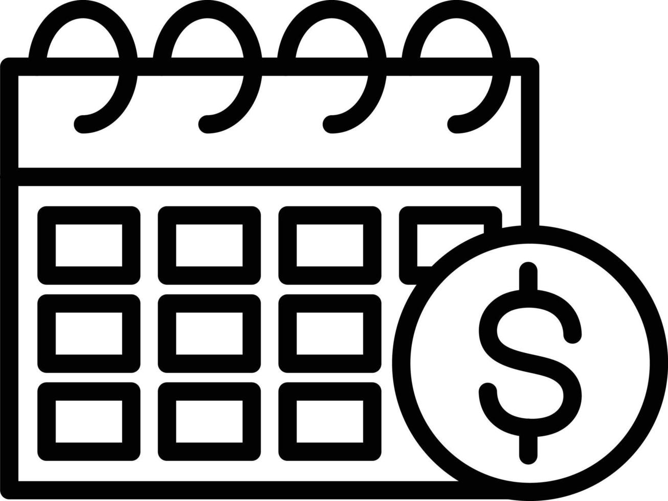 Payment Day Vector Line Icon