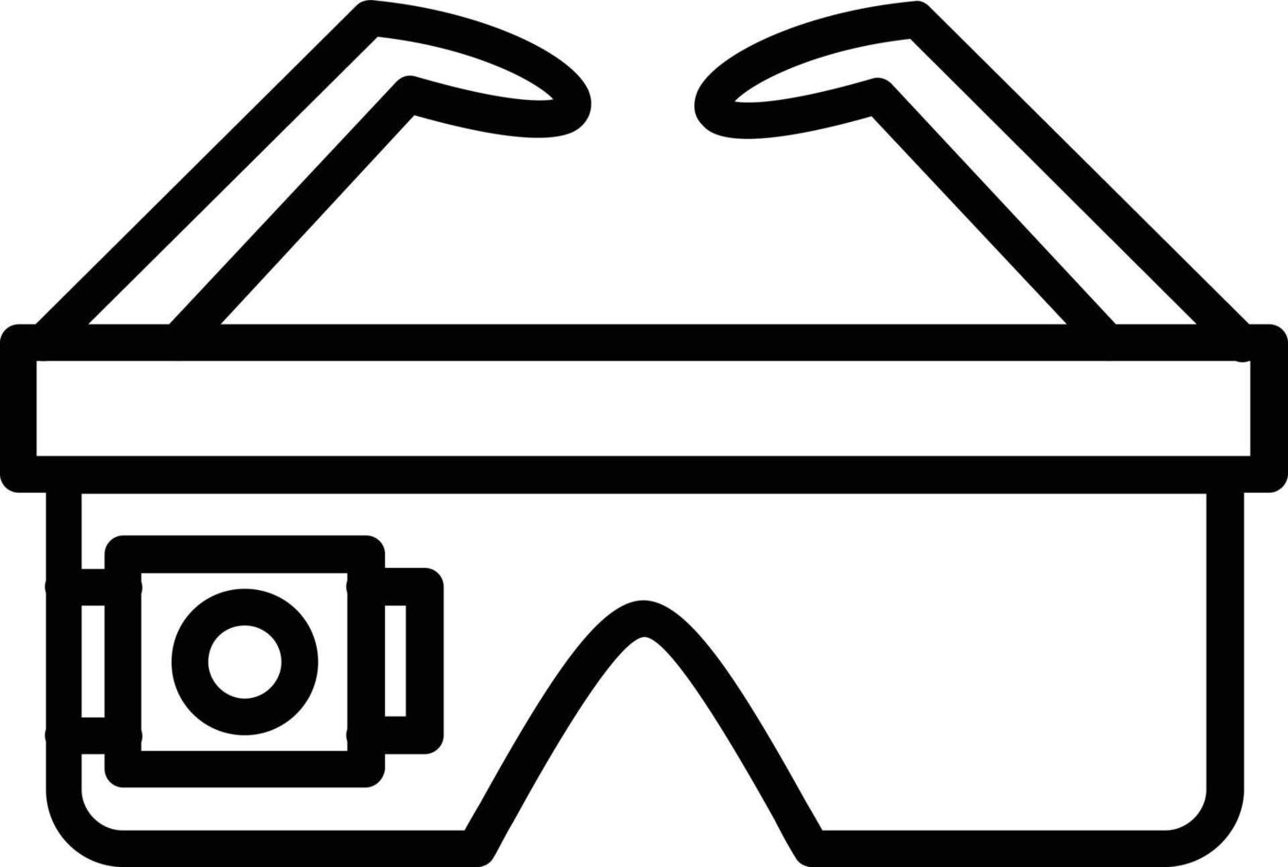 Smart Glasses Vector Line Icon