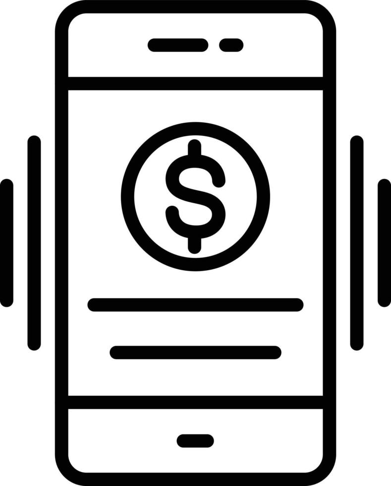Online Banking Vector Line Icon