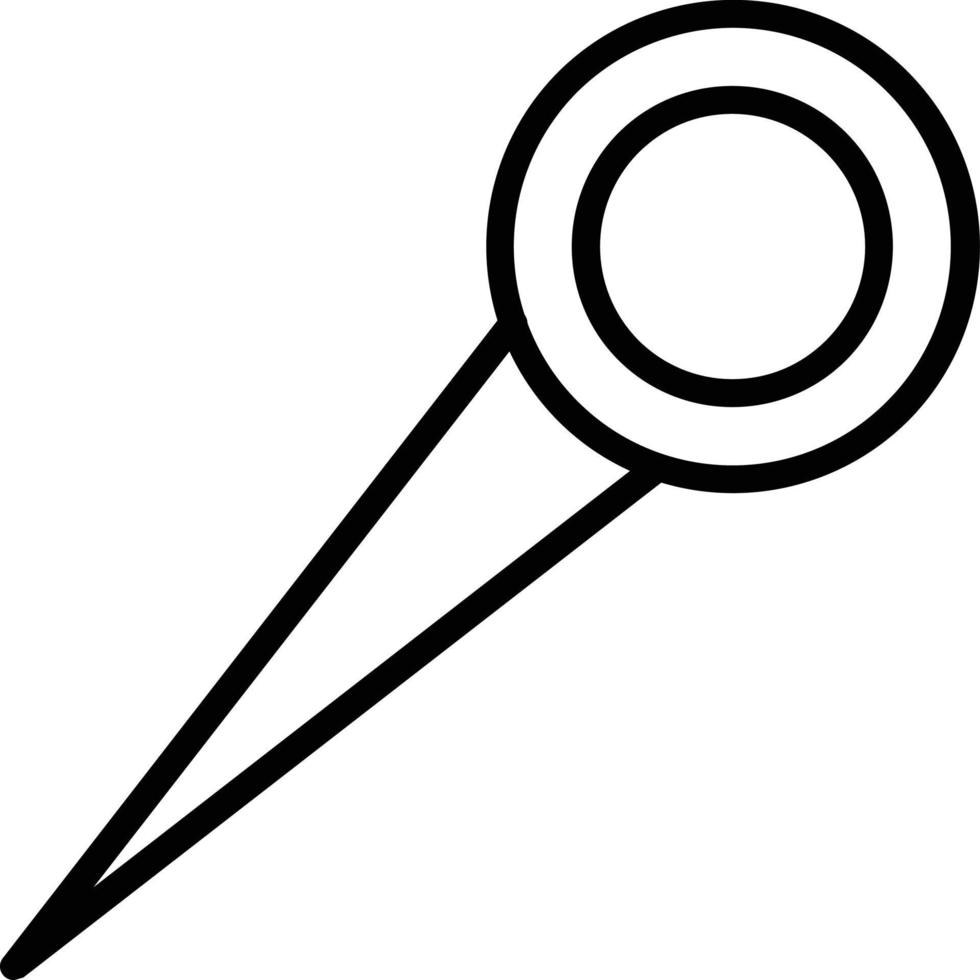 Pin Line Icon vector