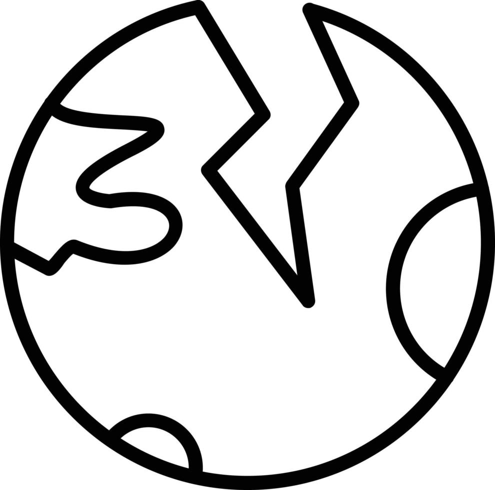 Earthquake Line Icon Design vector