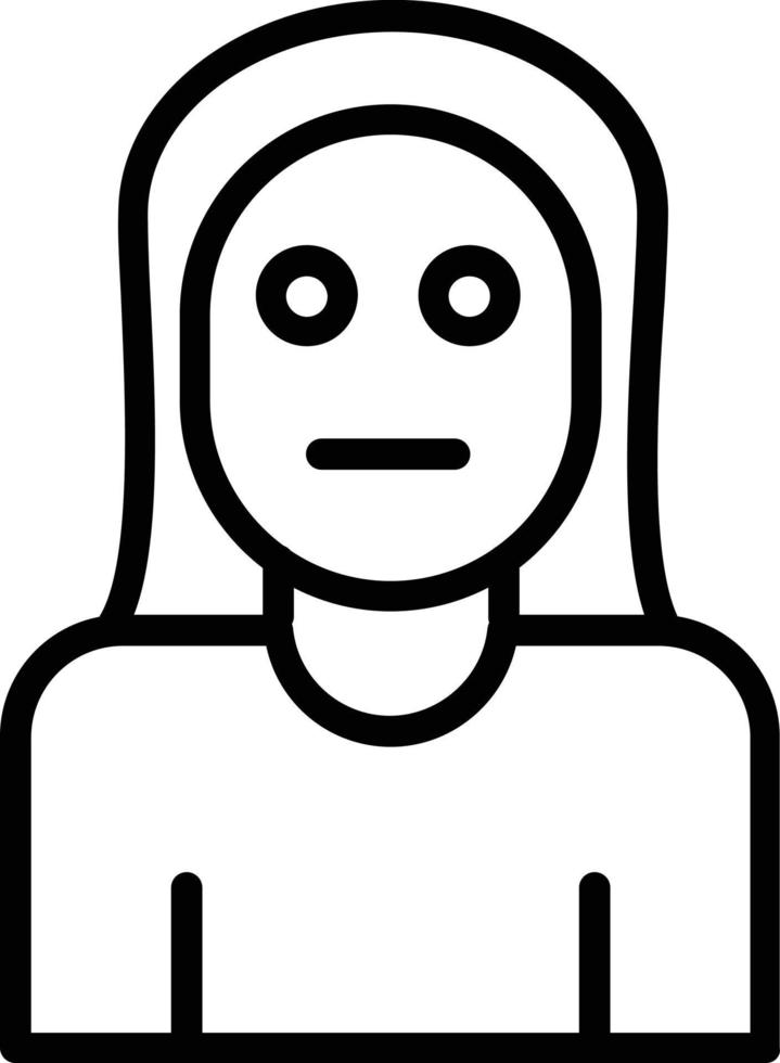 Woman Line Icon Design vector