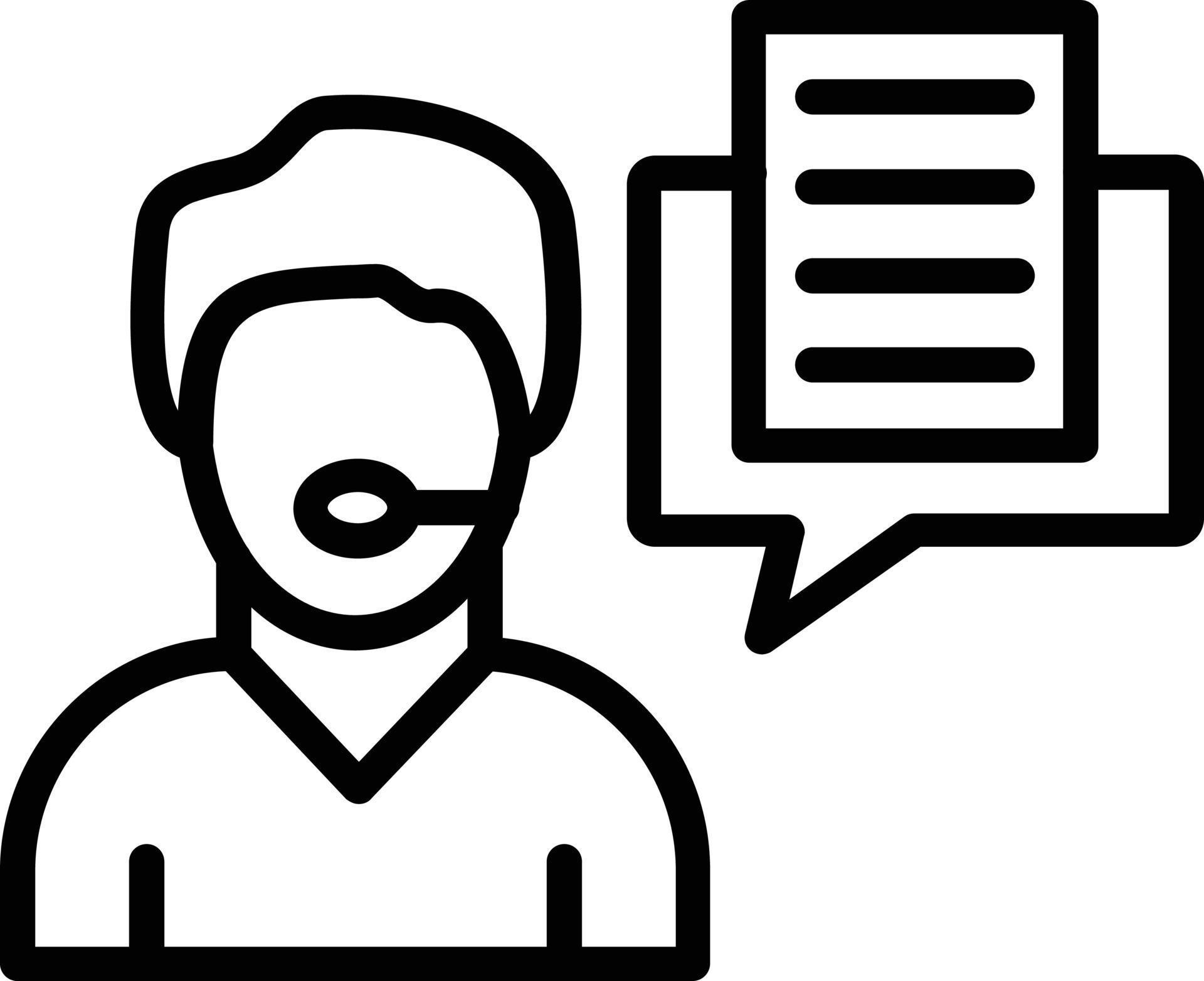 Customer Service Vector Line Icon 8796274 Vector Art at Vecteezy