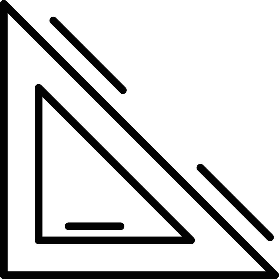 diseño de icono de línea de escala triangular vector