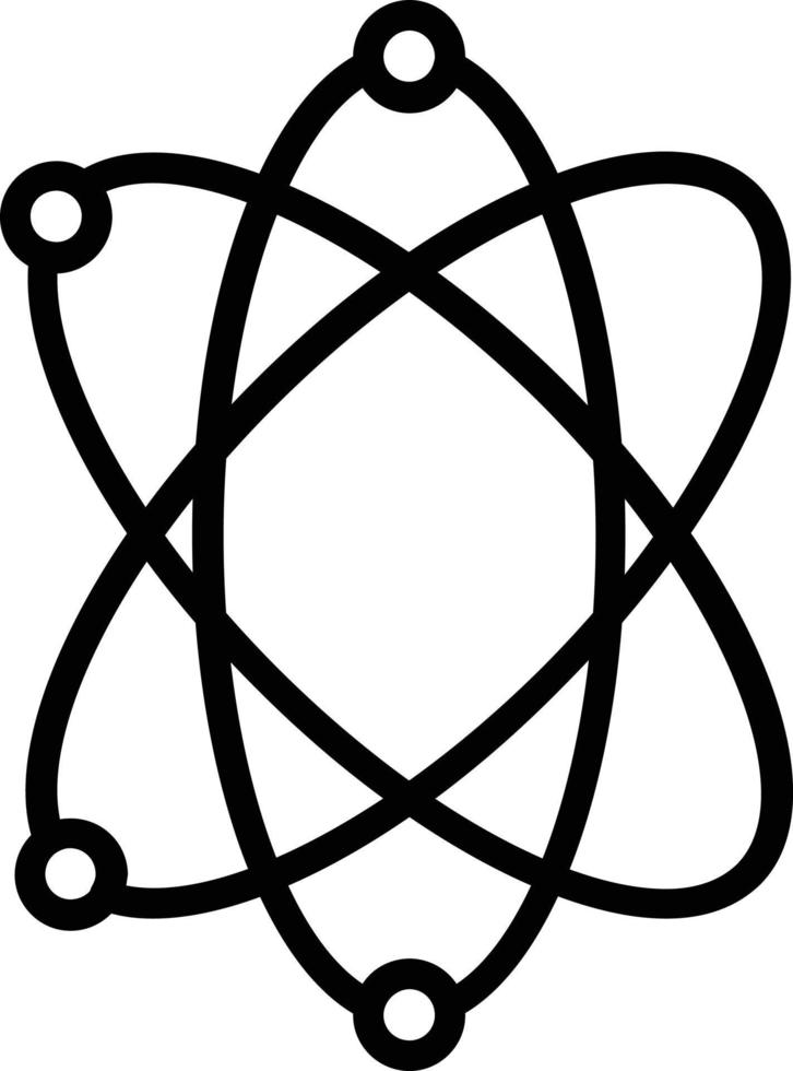 Atomic Energy Line Icon Design vector