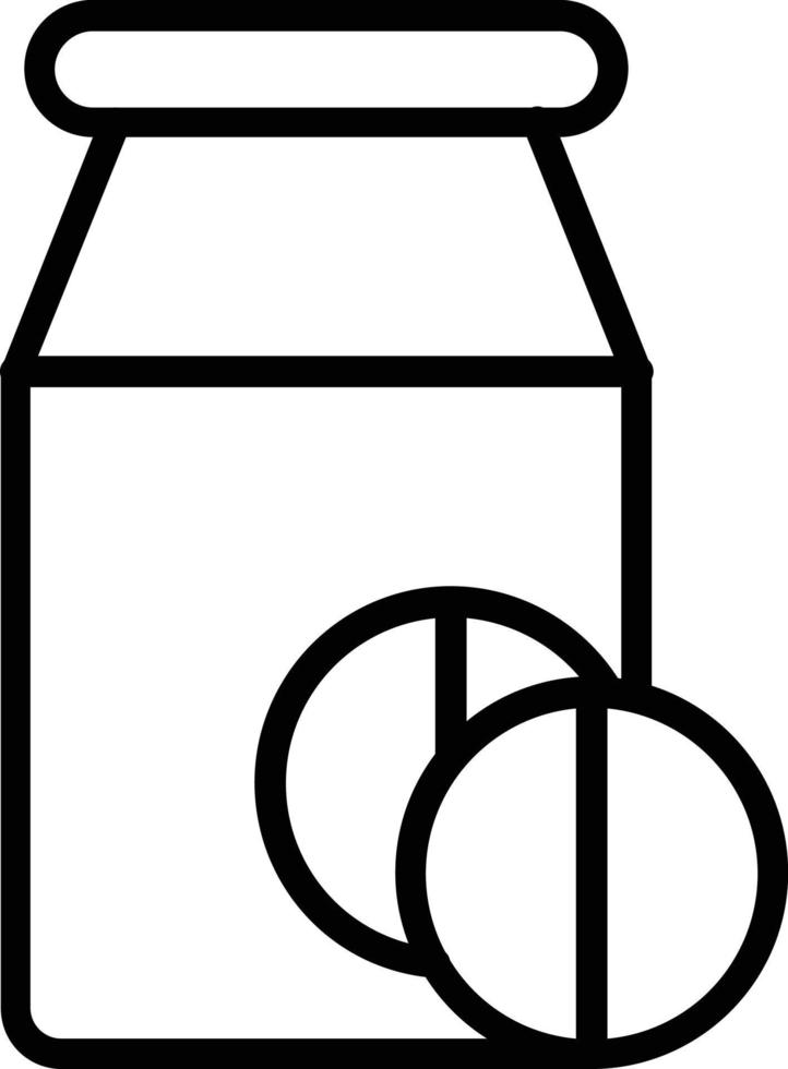Pill Jar  Line Icon Design vector