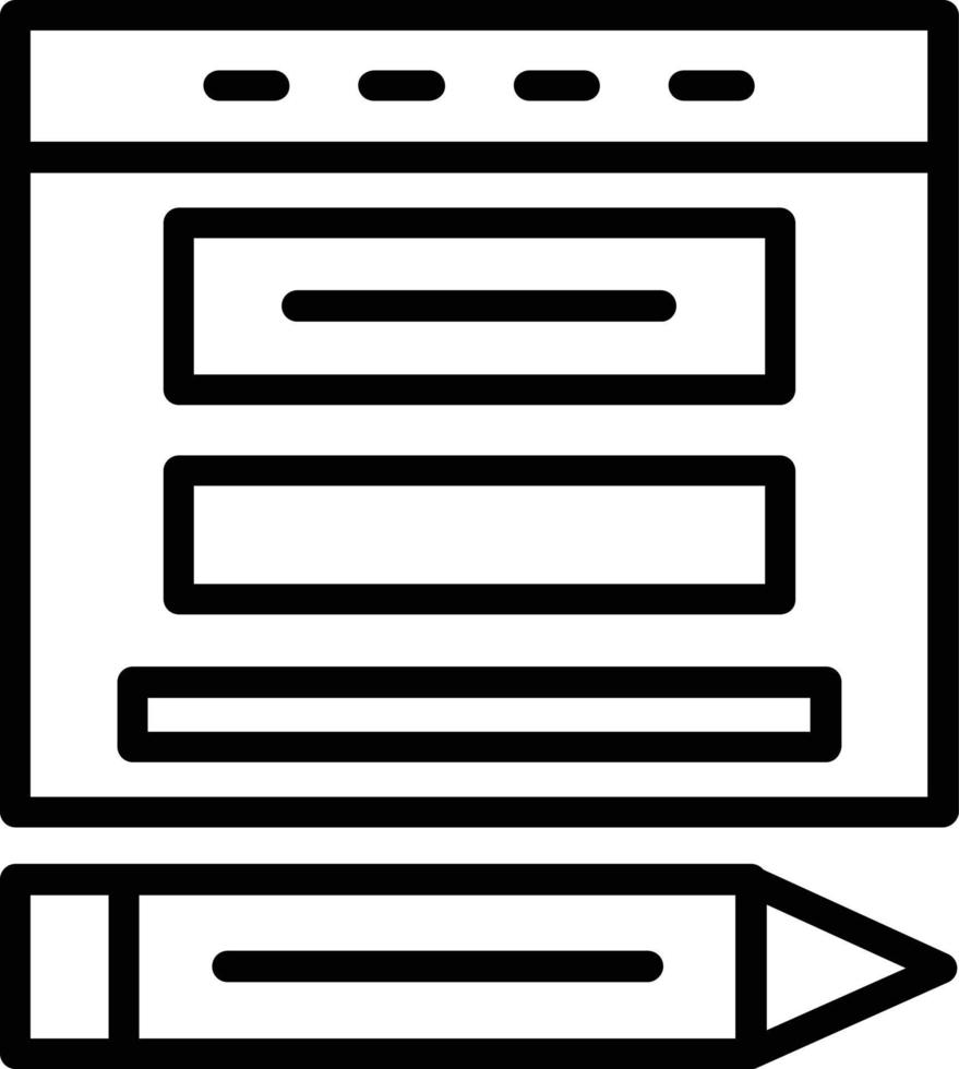 Blogger Vector Line Icon