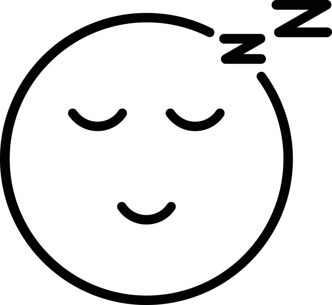 Sleepy Vector Line Icon