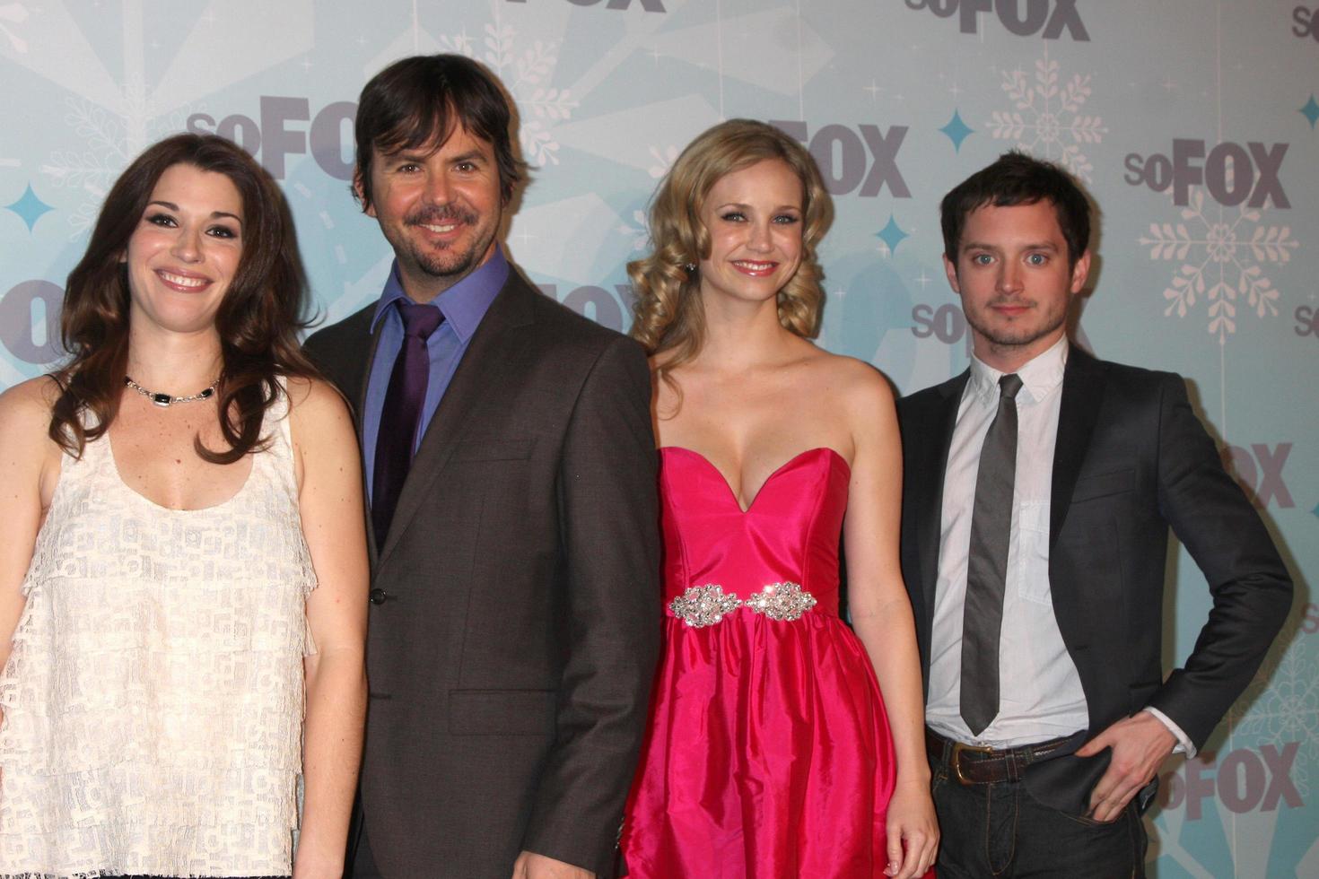 LOS ANGELES, JAN 11 -  Dorian Brown, Jason Gann, Fiona Gubelmann, Elijah Wood arrives at the FOX TCA Winter 2011 Party at Villa Sorriso on January 11, 2011 in Pasadena, CA photo