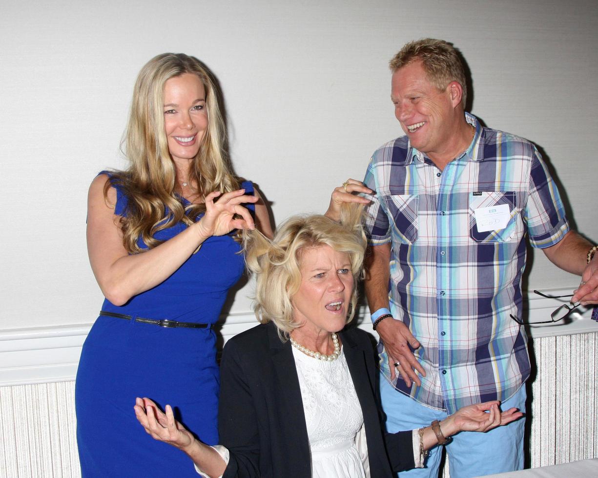 LOS ANGELES, AUG 24 -  Jennifer Gareis, Alley Mills, fan at the Bold n Beautiful QnA and Autograph Event at the Universal Sheraton Hotel on August 24, 2013 in Los Angeles, CA photo