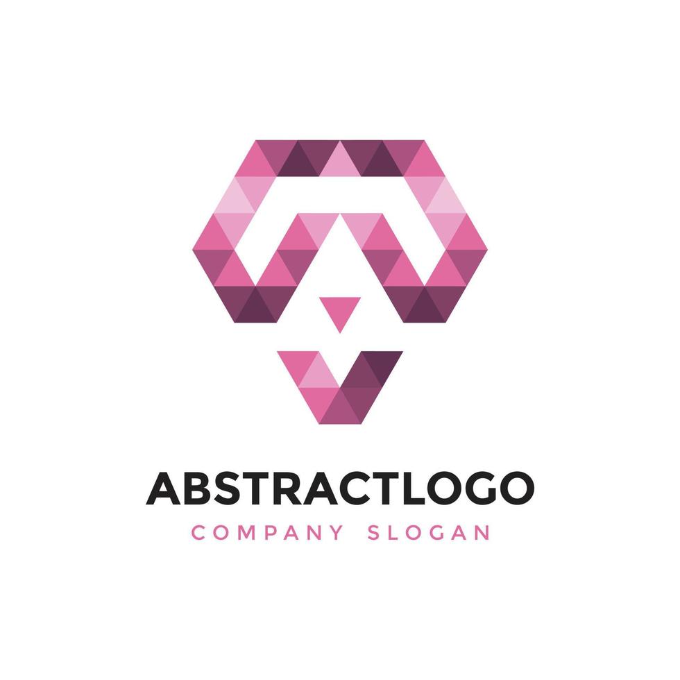 logotipo creativo de cara de animal abstracto moderno para identidad corporativa vector
