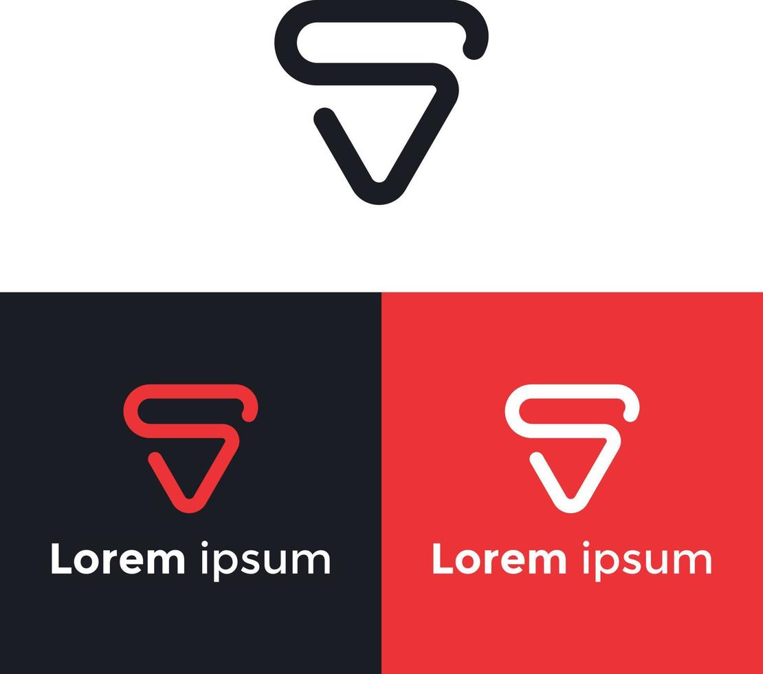 elementos de plantilla vectorial de diseño de logotipo de letra s, monograma de icono de fuente s. vector