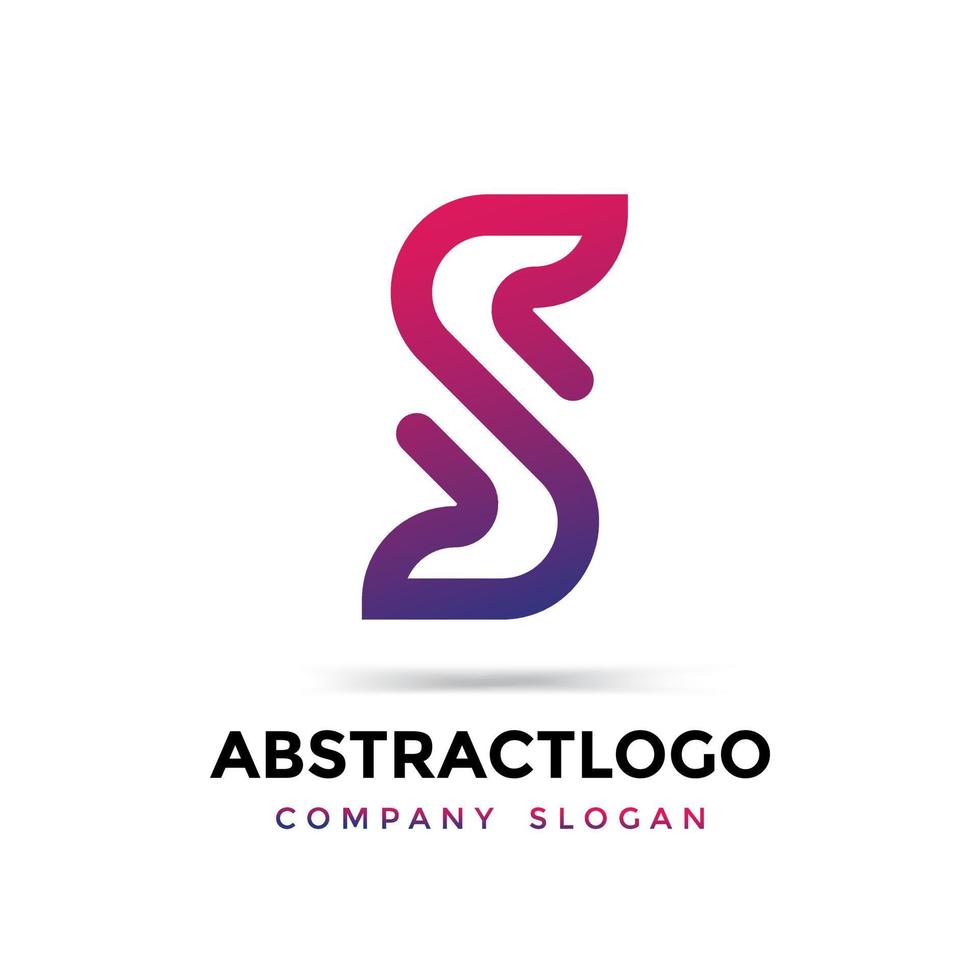 diseño de vector de símbolo de icono colorido de logotipo de letra s abstracto