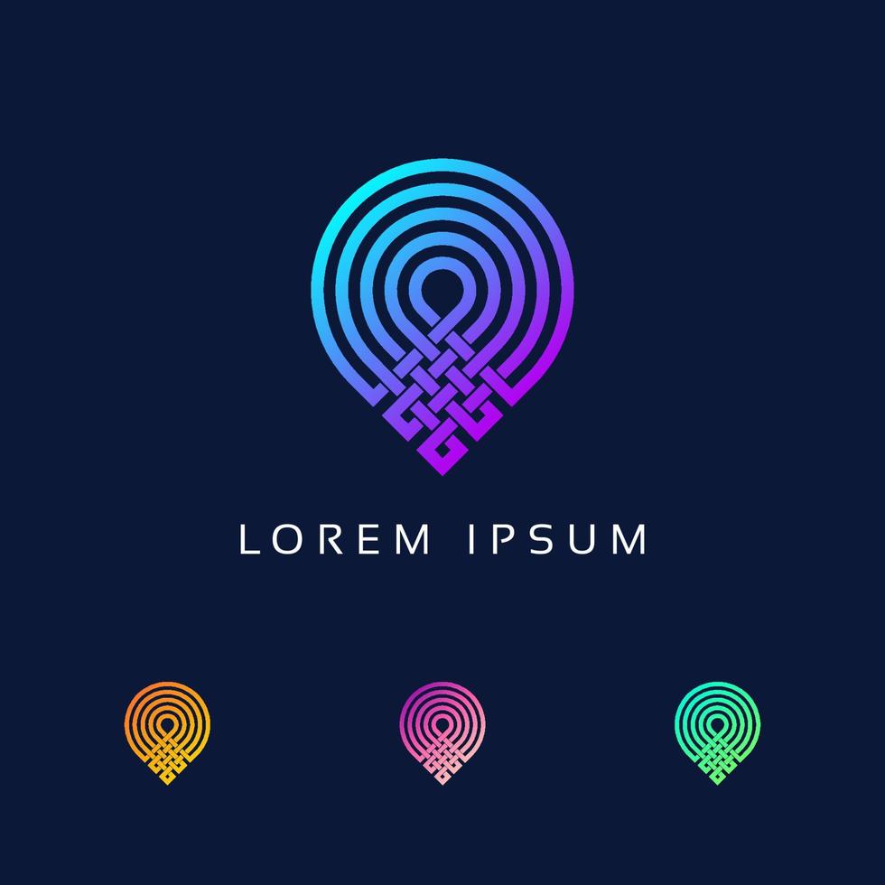 Technology Logo Design Vector, Emblem, Concept, Creative Symbol Icon design. vector