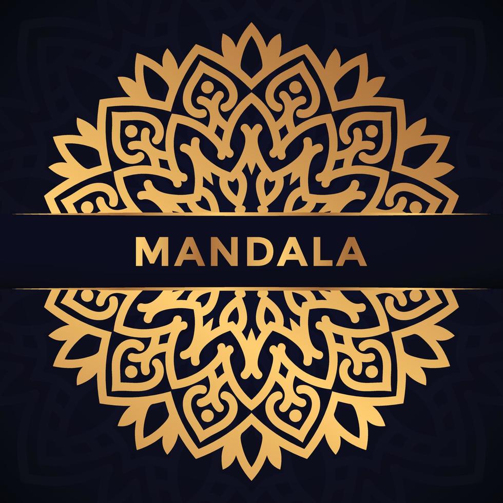 Luxury mandala design arabesque background illustration Vector