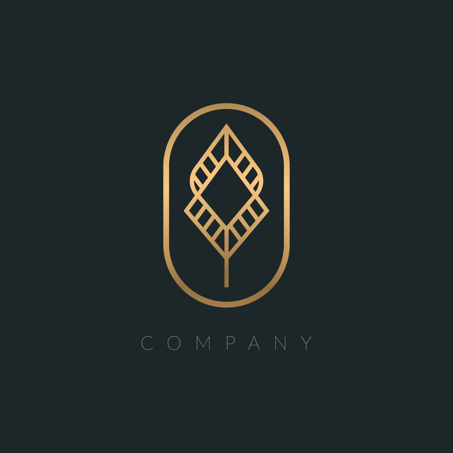 Unique luxury brand concept logo. Golden Elegant leaf Shape Icon Monogram -  brand identity for fashion, jewelry, a cosmetics company. 8798649 Vector  Art at Vecteezy