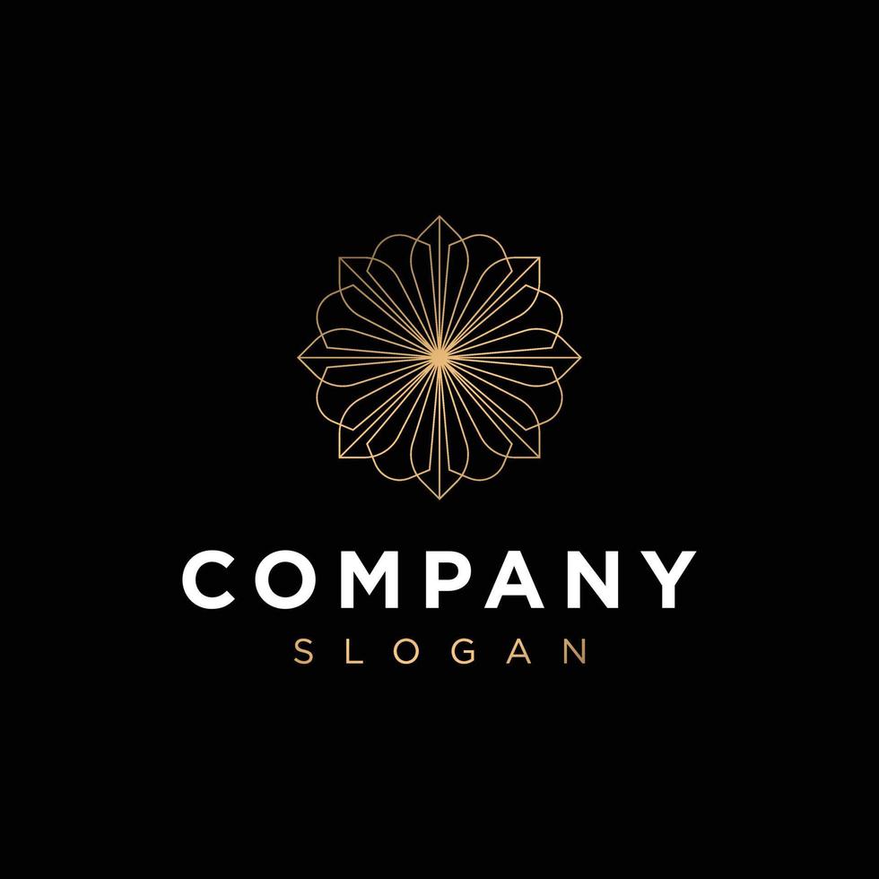 Luxury elegant flower logo Mark icon design vector