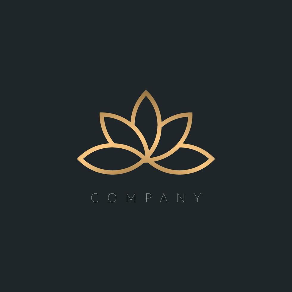 diseño de icono de logotipo de flor de vector elegante abstracto. símbolo premium de estilo moderno vector creativo. el letrero boutique de joyas de la marca de lujo.