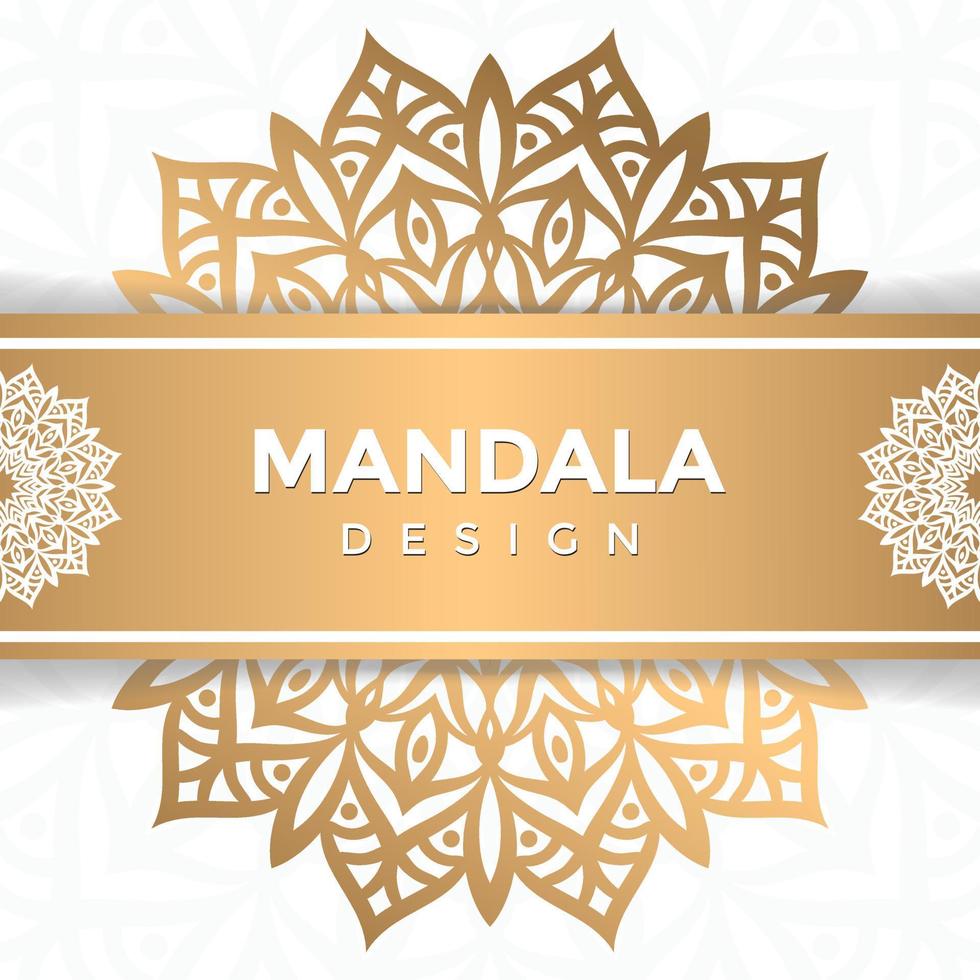 Wedding invitation floral mandala design illustration Premium Vector