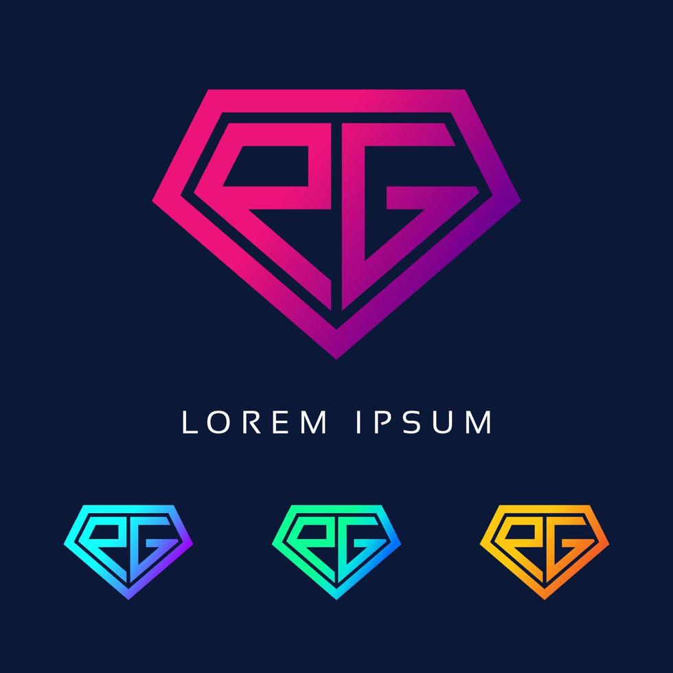 Letter PG Logo design vector Template Icon.