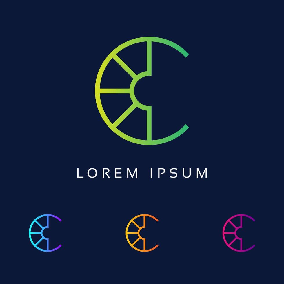 Letter C logo icon design Abstract vector template elements.