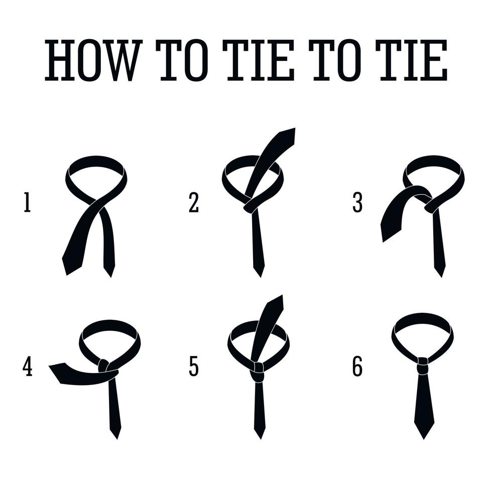 Men tie infographic, simple style vector