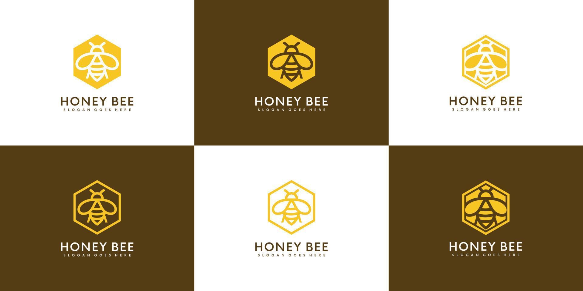 honey Bee animals logo vector