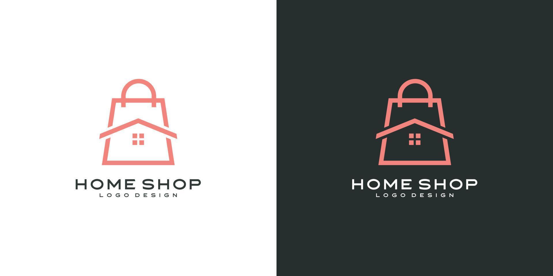 home shop logo vector design
