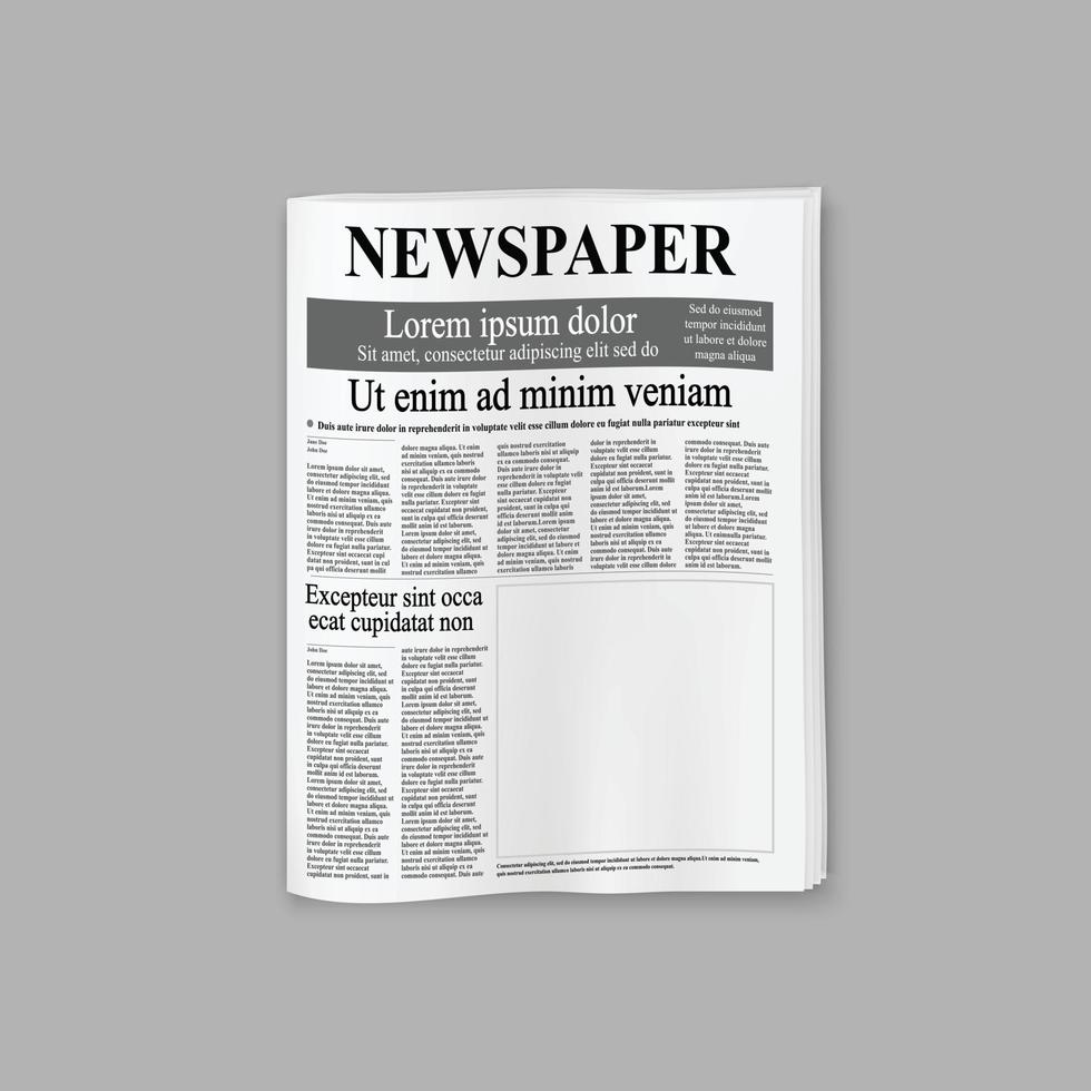 realistic newspaper or magazine vector