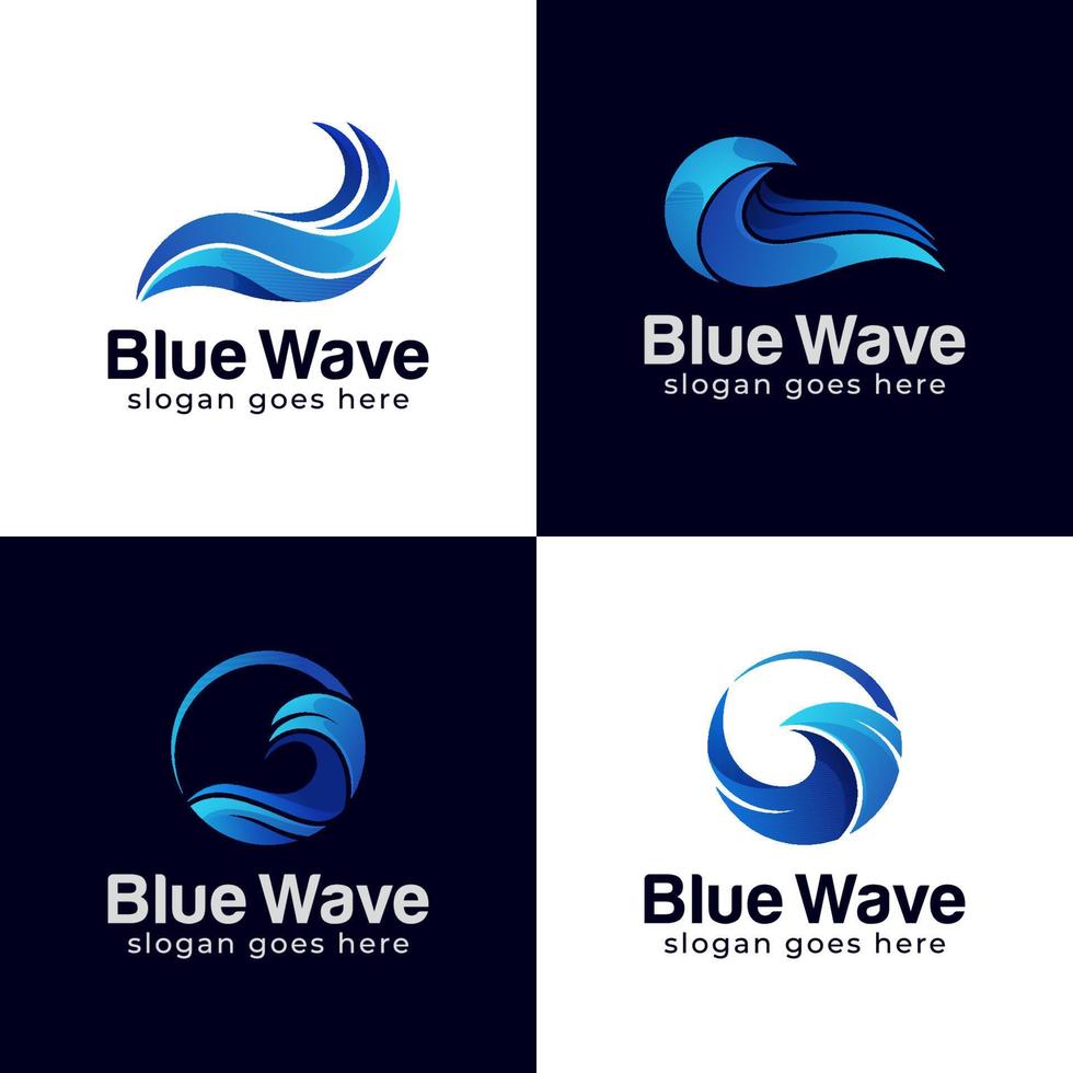 abstract Water wave splash logo symbol and icon design vector