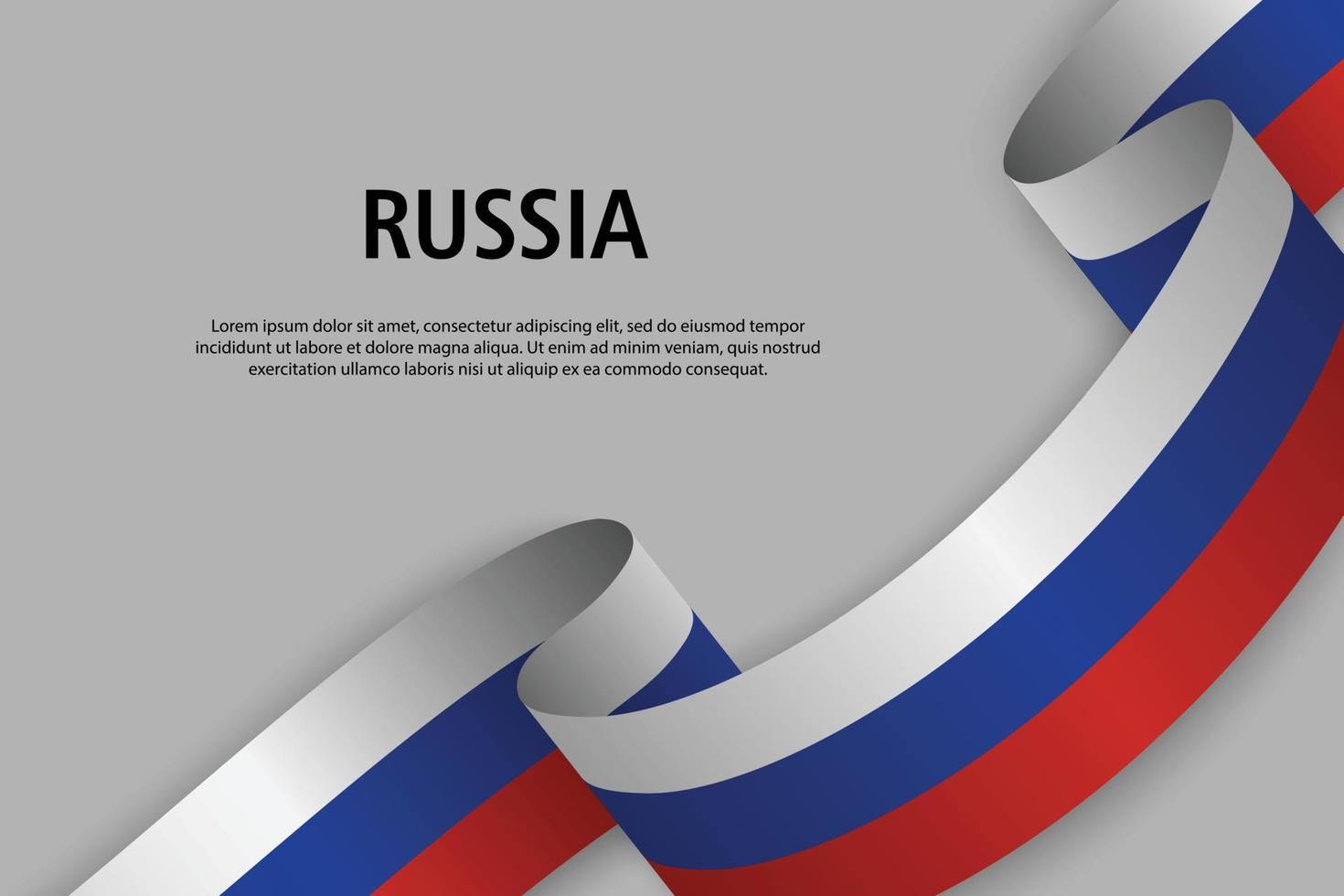 Waving ribbon with Flag, vector illustration