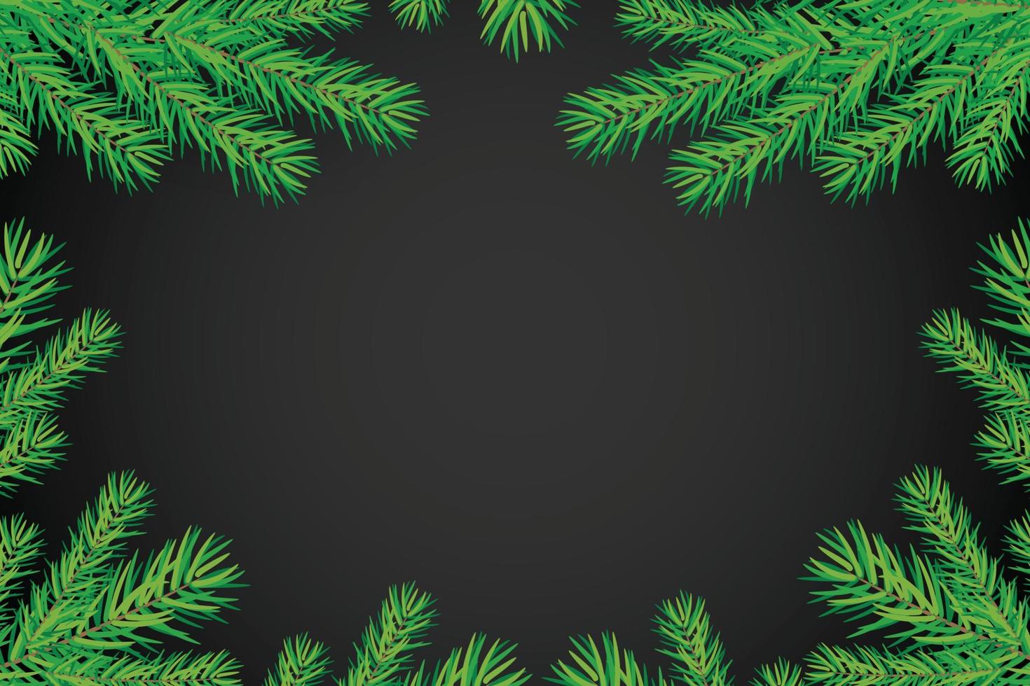 background with Christmas trees branches vector