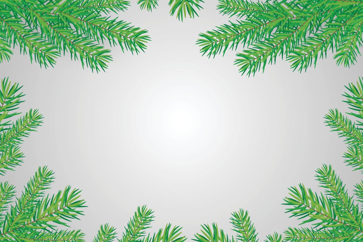 background with Christmas trees branches vector