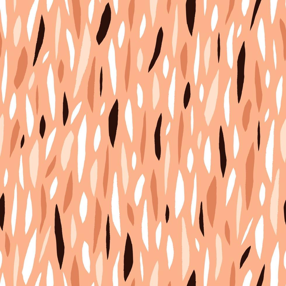 Simple seamless pattern with hand drawn dashes and lines. Abstract brush stripes texture. Animal skin background. Vector illustration