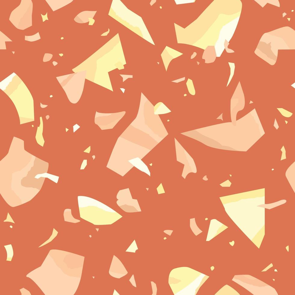 Terrazzo floor marble seamless pattern. Texture of natural stone.   Abstract vector illustration for print, design, fabric.