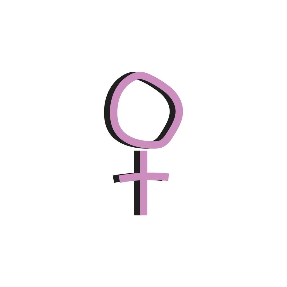 vector de símbolo de mujer para presentación de icono de símbolo de sitio web