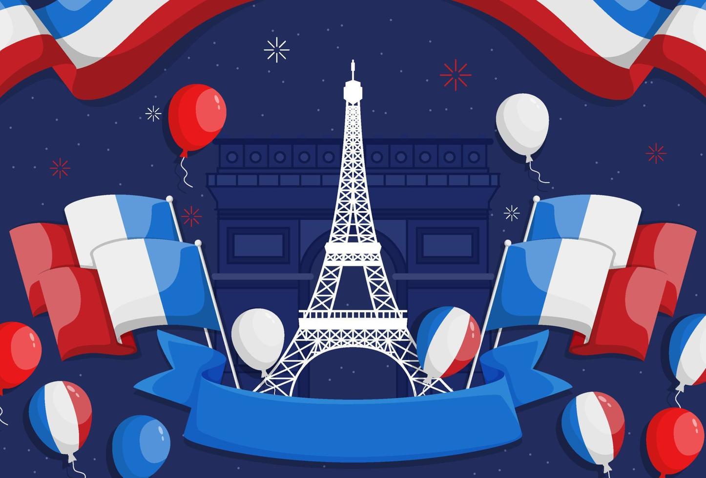 Bastille Day Festivity Background vector