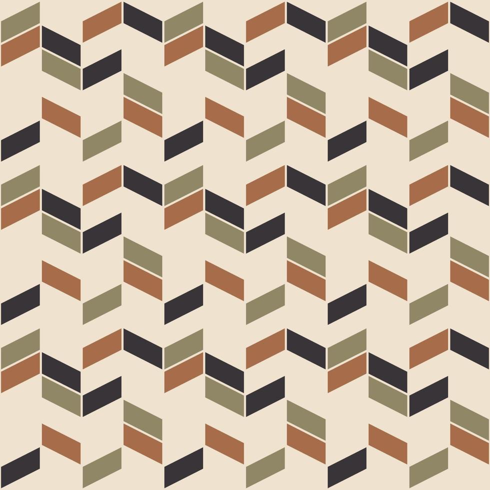 Retro zig zag seamless pattern. Scandinavian style. Abstract geometric vector background for web or printing.