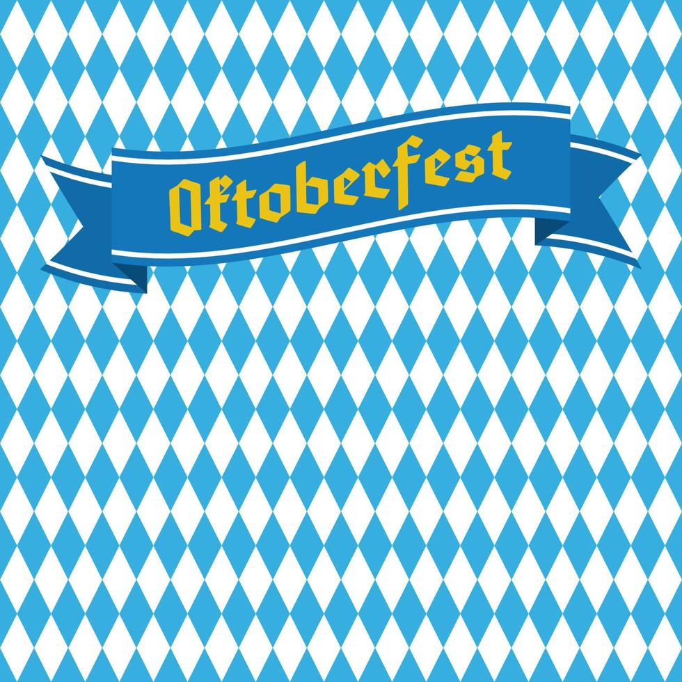 Blue and white rhombus seamless pattern. Germany beer festival. Vector design template for greeting cards, invitation, advertising banners, etc.