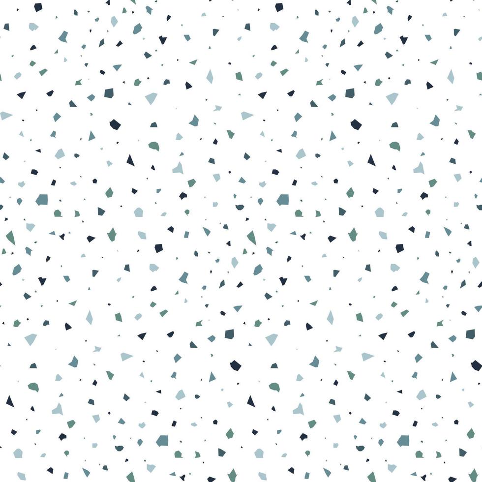 Blue terrazzo seamless pattern. Abstract repetitive background. Modern vector wallpaper.