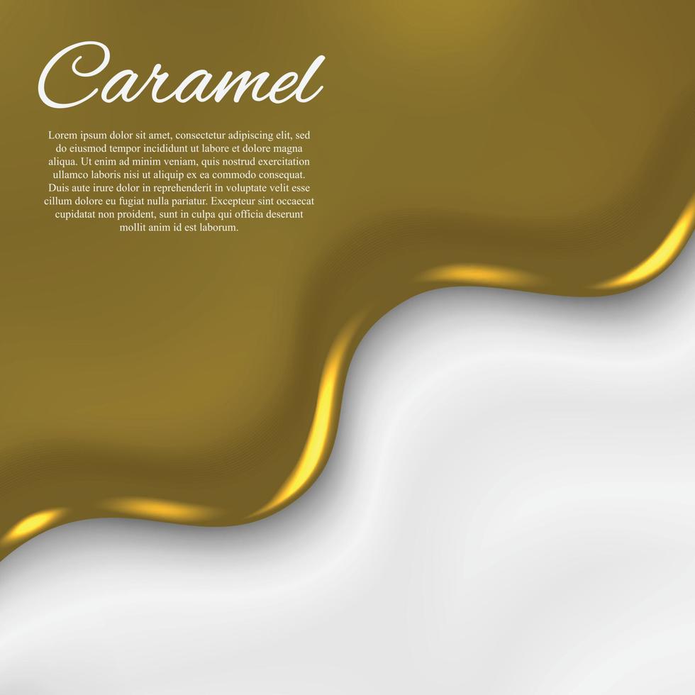 liquid caramel background vector