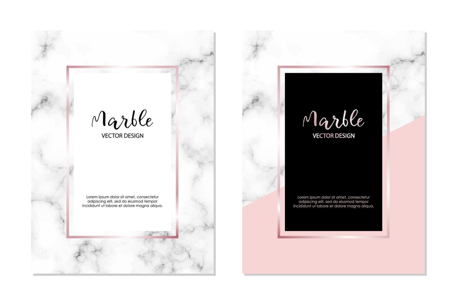 Marble vector design template for invitation, banners, greeting card, etc. Minimalist textured cover.