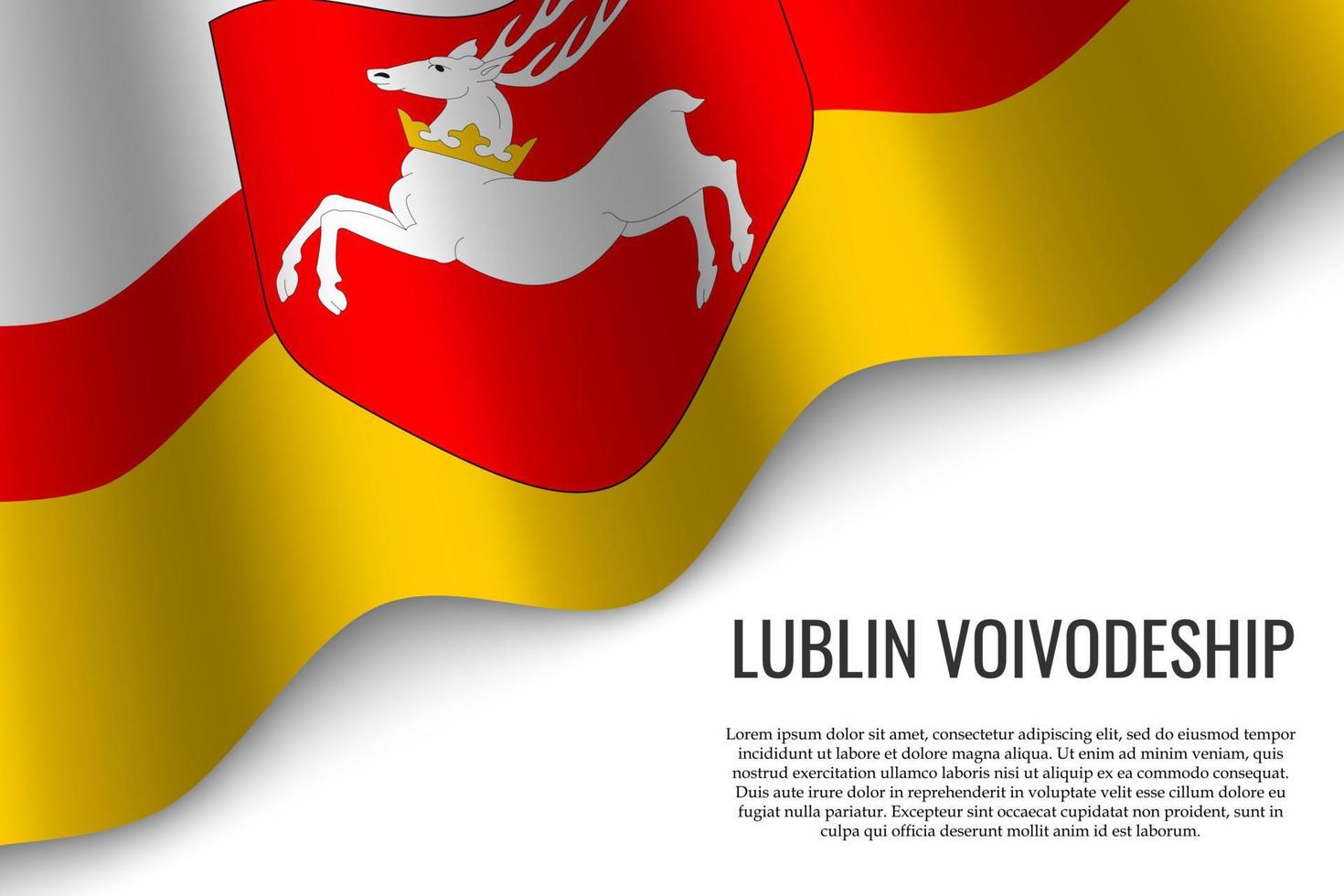 waving flag region of Poland vector