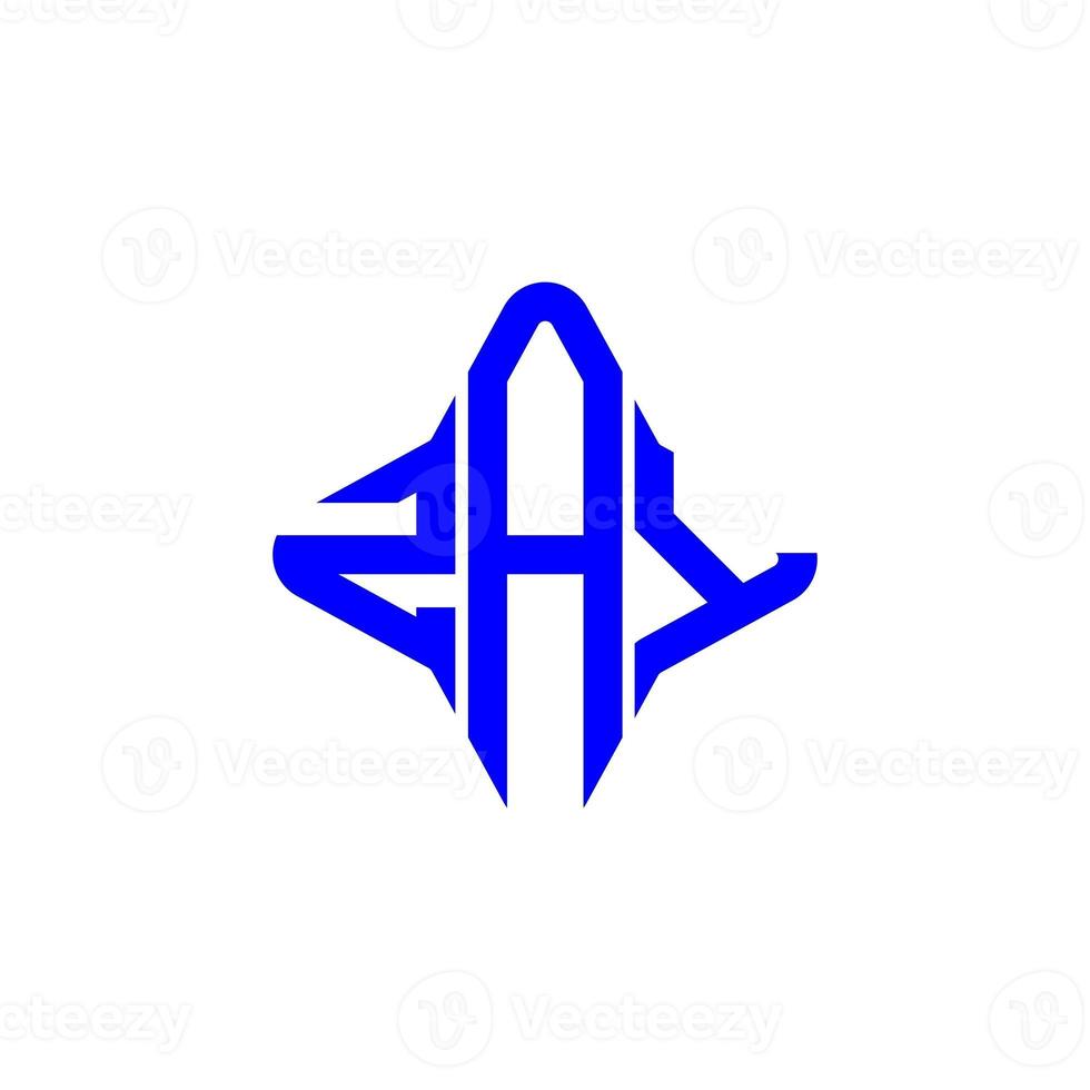 diseño creativo del logotipo de la letra zay con gráfico vectorial foto