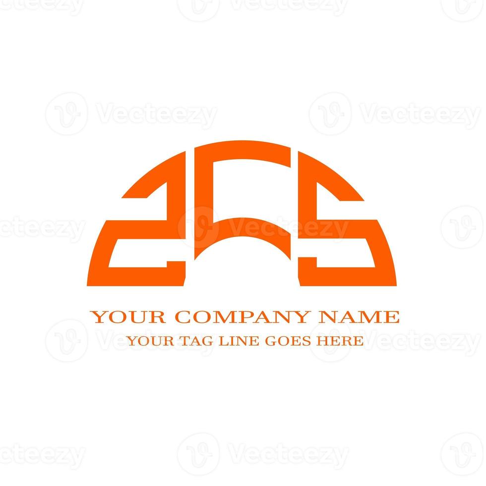 diseño creativo del logotipo de la letra zcs con gráfico vectorial foto