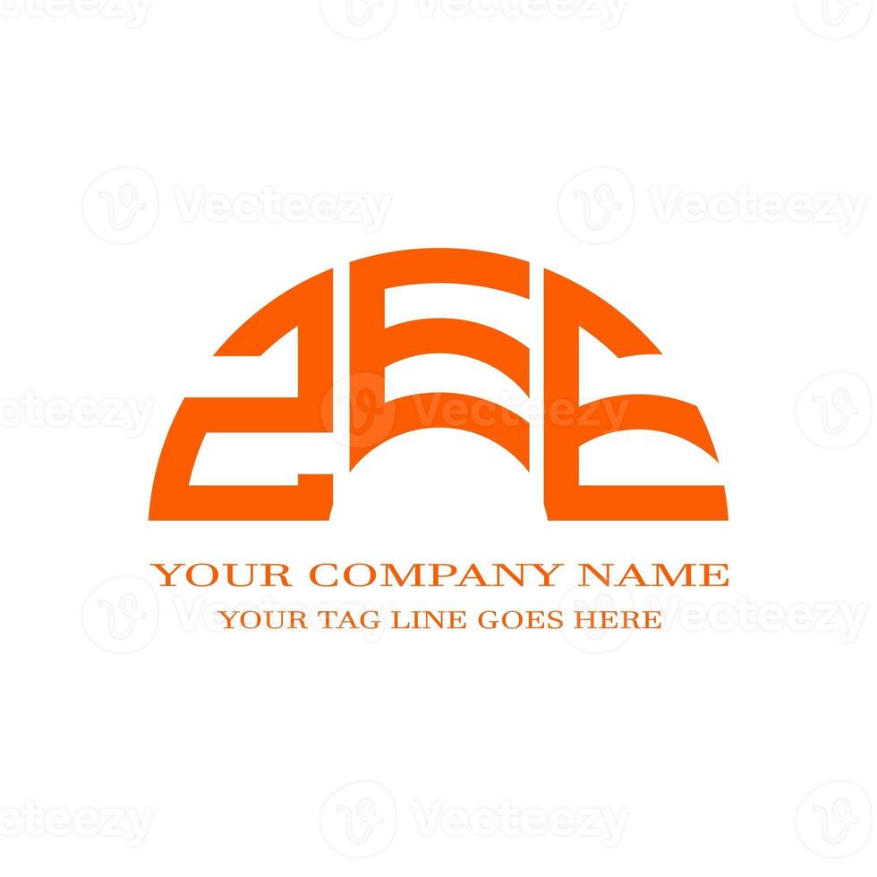 diseño creativo del logotipo de la letra zee con gráfico vectorial foto