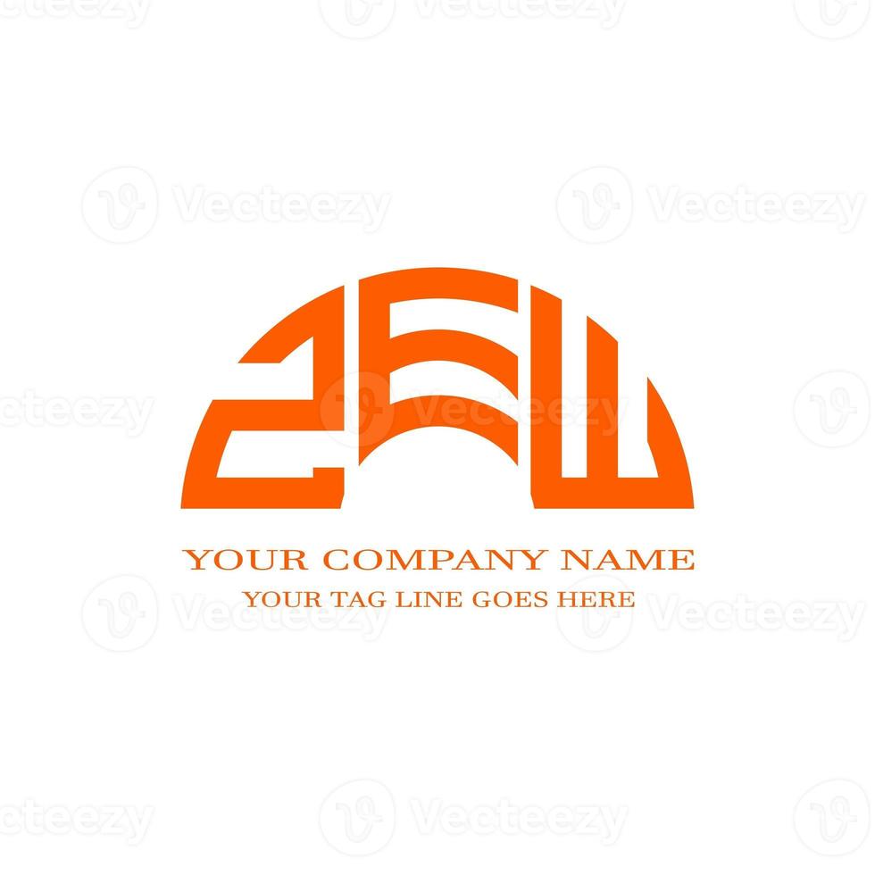 diseño creativo del logotipo de la letra zew con gráfico vectorial foto