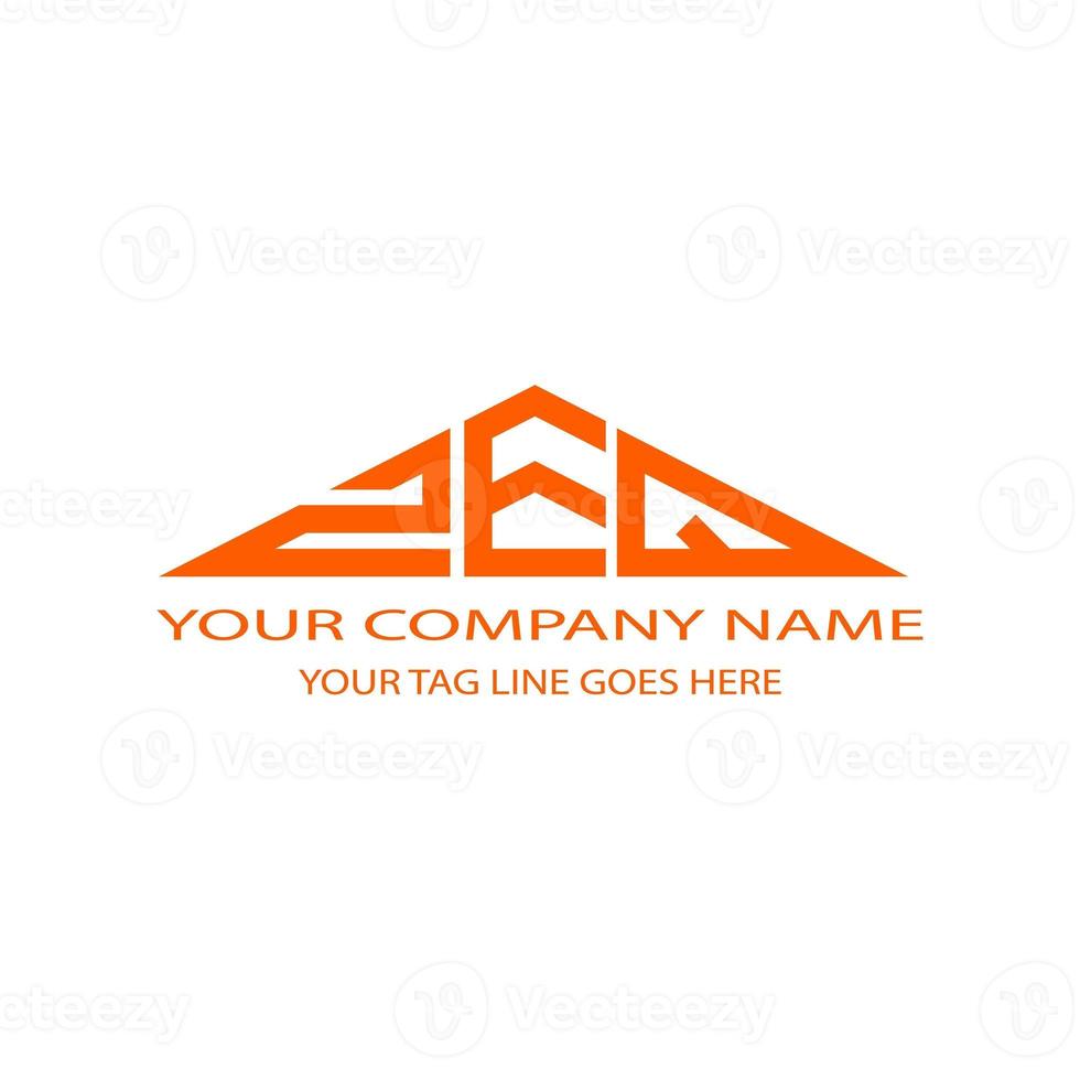 diseño creativo del logotipo de la letra zeq con gráfico vectorial foto