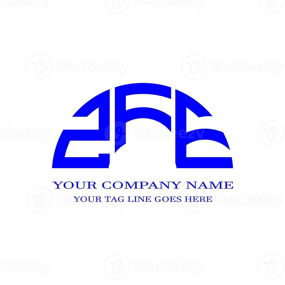 ZFE letter logo creative design with vector graphic photo