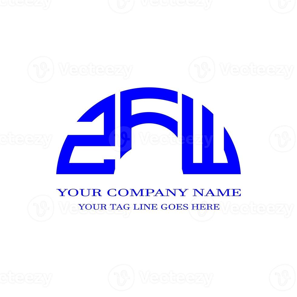 ZFW letter logo creative design with vector graphic photo
